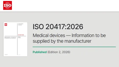 Ažuriranje ISO 20417 integriše informacije o medicinskim uređajima u bezbednosne zahteve