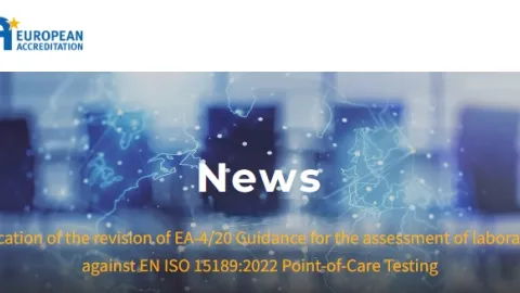 EA ažurira smernice za procenu testiranja na mestu pružanja nege prema standardu EN ISO 15189