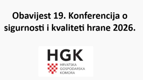 Hrvatska će 2026. godine biti domaćin 19. konferencije o sigurnosti i kvaliteti hrane