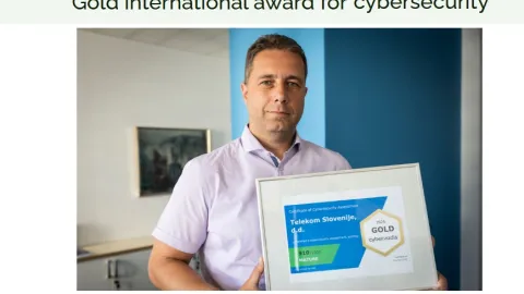 Telekom Slovenije prejel zlato priznanje za kibernetsko varnost