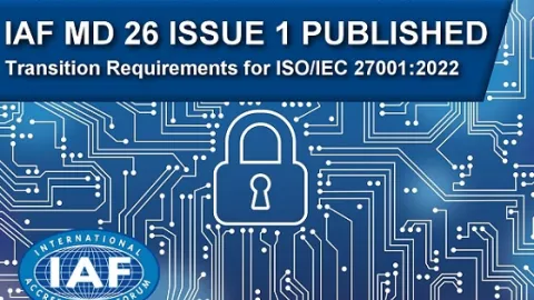 Objavljen  IAF MD26 - Transition Requirements for ISO/IEC 27001:2022