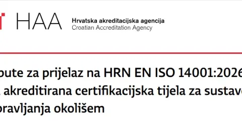 Prijelaz na ISO 14001:2026: HAA definira zahtjeve i rokove
