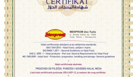 Menprom uspješno proveo četvrtu recertifikaciju Halal standarda