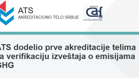 ATS dodelio prve akreditacije telima za verifikaciju izveštaja o emisijama GHG