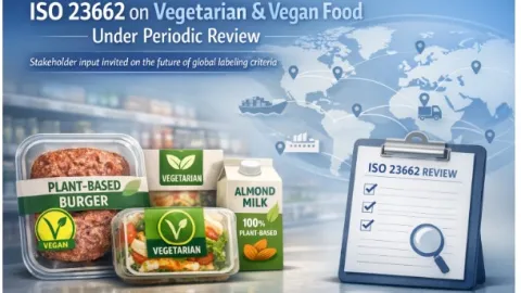 ISO 23662 o vegetarijanskoj i veganskoj hrani podleže periodičnom preispitivanju