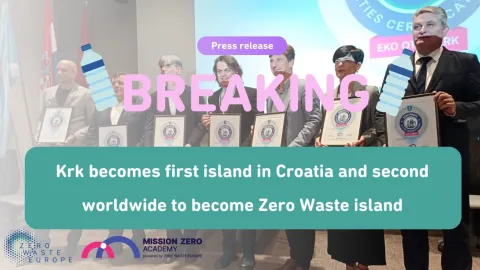 Otok Krk postao prvi u Hrvatskoj koji je dobio Zero Waste certifikat