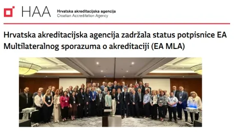 Hrvatska prošla stručni audit, ostaje u Multilateralnom sporazumu o akreditaciji EA
