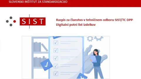 Poziv članom: SIST ustanovi odbor za standarde digitalnih potnih listov izdelkov