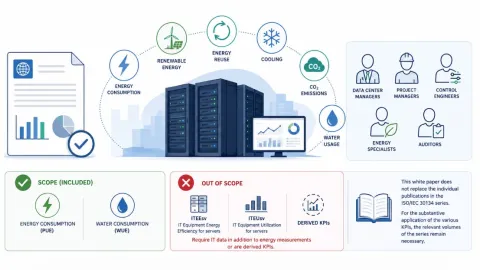 Ključni pokazatelji uspešnosti serije ISO 30134 istaknuti u novoj brošuri o energiji i vodi u data centrima