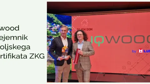 iQwood prejme najvišjo slovensko oznako okoljske kakovosti za gradbeništvo