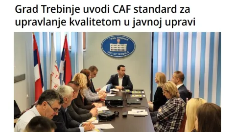 Trebinje počinje sa implementacijom CAF standarda za poboljšanje kvaliteta u administraciji