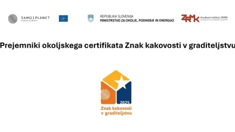 Štiri slovenska podjetja so prejela znak kakovosti zelene gradnje