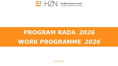 HZN objavljuje program rada za nacionalne aktivnosti normizacije u 2026. godini