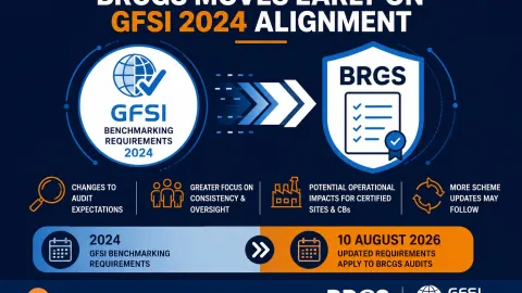 BRCGS ažurira pravila o bezbednosti hrane, pakovanju, skladištenju i brokerima kako bi ispunio nove GFSI zahteve