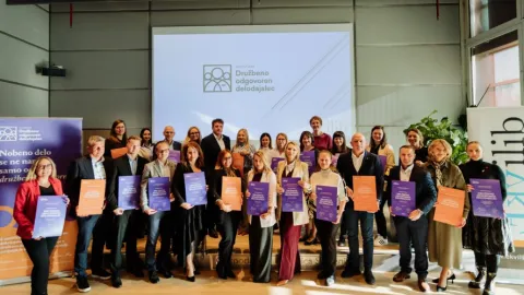Slovenski delodajalci prejeli certifikate družbeno odgovornega delodajalca