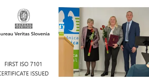 Bolnišnica Topolšica pridobila prvi slovenski certifikat ISO 7101