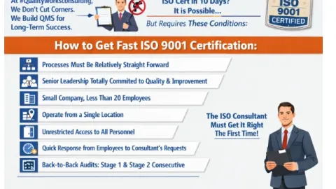 ISO 9001 sertifikacija za 10 dana? Moguće, ali samo pod strogim uslovima