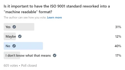 ISO 9001 i pritisak za mašinski čitljivim standardima