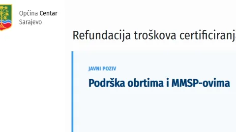Općina Centar Sarajeva nudi do 2.000 KM za troškove certifikacije