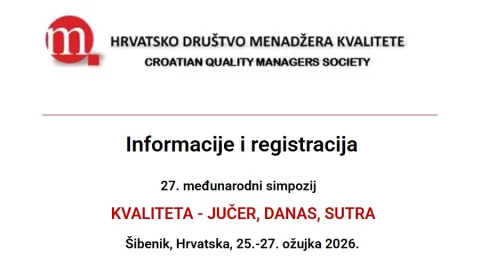 27. međunarodni simpozij o kvaliteti planiran za ožujak 2026. u Šibeniku