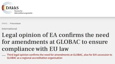 Pravno mišljenje EA potvrđuje da GLOBAC mora izmeniti statute radi usklađenosti sa propisima EU