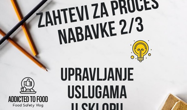 Bezbednost hrane u nabavci usluga; Zahtevi za proces nabavke - Vladimir Surčinski