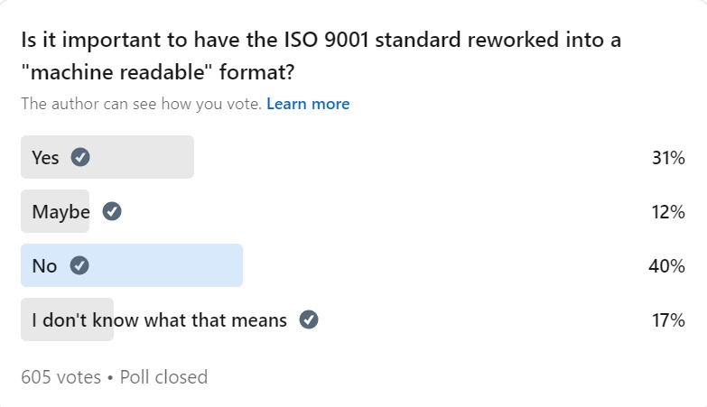 ISO 9001 i pritisak za mašinski čitljivim standardima