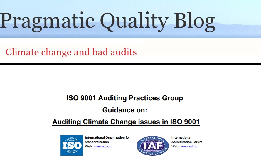 Loši auditori, a ne klimatska pravila, krivi su za konfuziju oko ISO 9001 amandmana