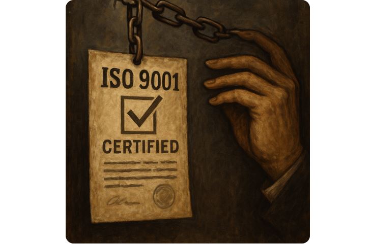 Parade kontrolnih lista, QMS pozorište i pritisci plaćanja: sistemski problemi ISO 9001
