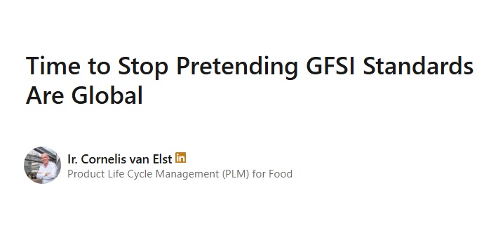 Vreme je da se preispita tvrdnja o globalnosti GFSI standardima