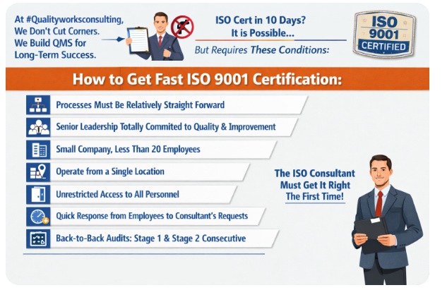 ISO 9001 sertifikacija za 10 dana? Moguće, ali samo pod strogim uslovima