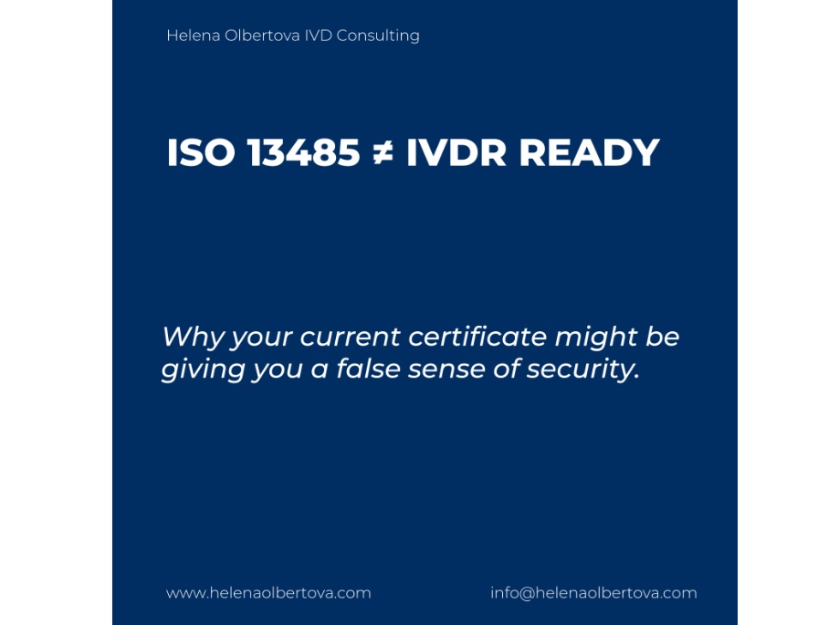 Samo ISO 13485 vas ne čini spremnim za IVDR
